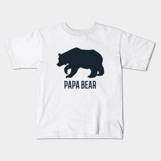 Papa Bear Kids T-Shirt by calebfaires